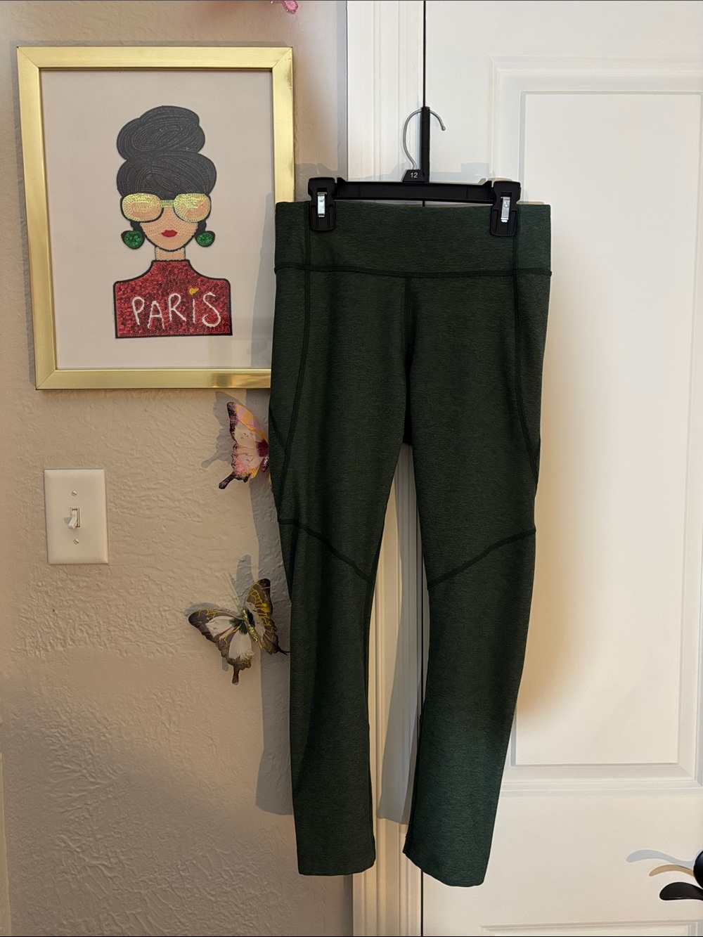 Outdoor Voices - 3/4 Warm-Up Crop Hunter Green Leggings